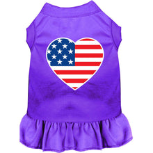 Load image into Gallery viewer, American Flag Heart Dog Dress - Petponia
