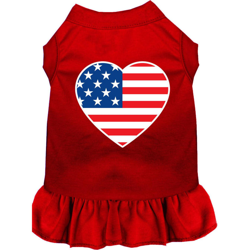 American Flag Heart Dog Dress - Petponia