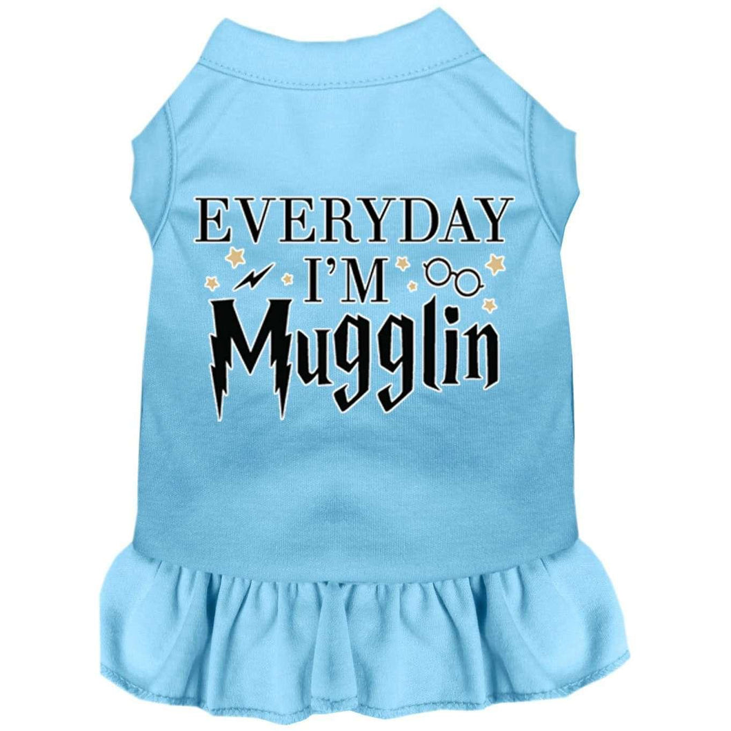 Everyday I'm Mugglin Screen Print Dog Dress - Petponia