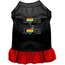 Load image into Gallery viewer, Love is Love Screen Print Dog Dress - Petponia
