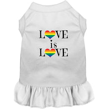 Load image into Gallery viewer, Love is Love Screen Print Dog Dress - Petponia

