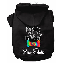 Load image into Gallery viewer, Keeping it Weird in &#39;Your State&#39; Custom Dog Hoodie - Petponia
