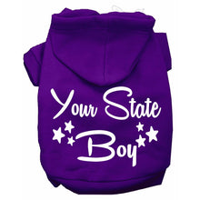 Load image into Gallery viewer, Custom &#39;Your State&#39; Boy Dog Hoodie - Petponia
