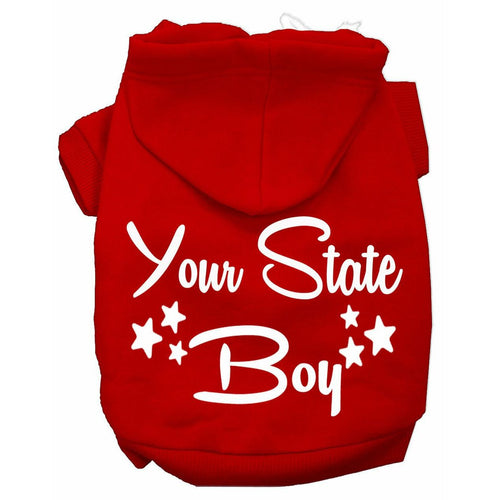 Custom 'Your State' Boy Dog Hoodie - Petponia