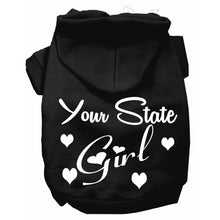 Load image into Gallery viewer, Custom &#39;Your State&#39; Girl Dog Hoodie - Petponia

