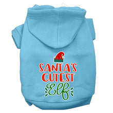 Load image into Gallery viewer, Santa&#39;s Cutest Elf Pet Hoodie - Baby Blue / XS - Baby Blue / Small - Baby Blue / Medium - Baby Blue / Large - Baby Blue / XL - Baby Blue / XXL - Baby Blue / XXXL - Baby Blue / 4XL - Baby Blue / 5XL - Baby Blue / 6XL
