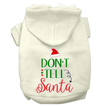 Load image into Gallery viewer, Don&#39;t Tell Santa Pet Hoodie - White / XS - White / Small - White / Medium - White / Large - White / XL - White / XXL - White / XXXL - White / 4XL - White / 5XL - White / 6XL
