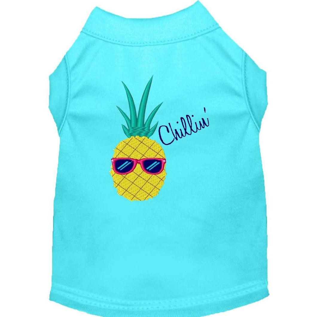 Pineapple Chillin Embroidered Pet Shirt - Petponia