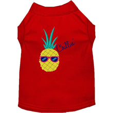 Load image into Gallery viewer, Pineapple Chillin Embroidered Pet Shirt - Petponia
