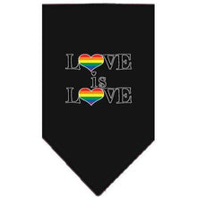 Load image into Gallery viewer, Love Is Love Bandana - Small / Black - Large / Black
