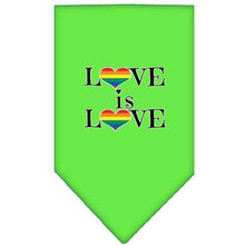 Load image into Gallery viewer, Love Is Love Bandana - Small / Lime Green - Large / Lime Green
