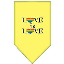 Load image into Gallery viewer, Love Is Love Bandana - Small / Yellow - Large / Yellow
