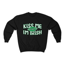 Load image into Gallery viewer, Kiss Me I&#39;m Irish Crewneck Sweatshirt (for humans) - Petponia
