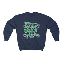 Load image into Gallery viewer, Too Cute To Pinch Crewneck Sweatshirt (for humans) - Petponia
