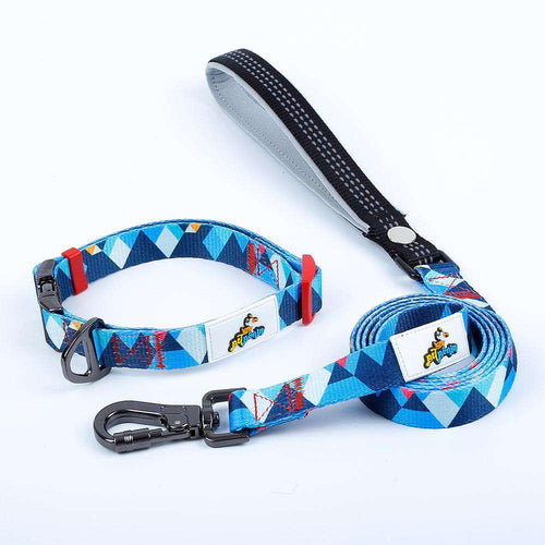 Mighty Dog Collar and Leash Set - Small / Mighty Blue - Medium / Mighty Blue - Large / Mighty Blue