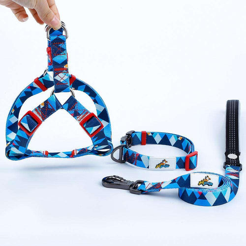 Mighty Dog Collar, Harness and Leash Set - Small / Mighty Blue - Medium / Mighty Blue - Large / Mighty Blue