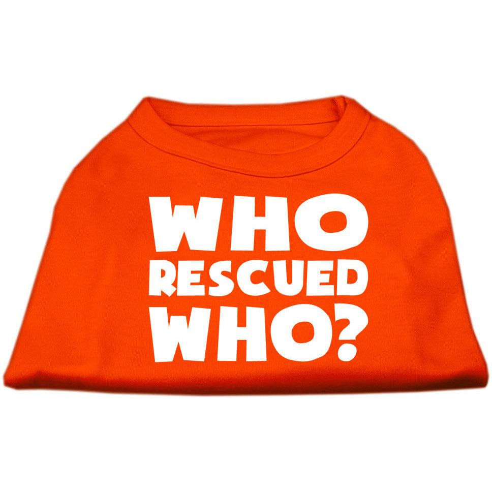 Who Rescued Who Dog Shirt - Petponia