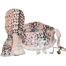 Load image into Gallery viewer, Snow Leopard Reversible Snuggle Bugs Pet Bed, Bag, and Car Seat in One
