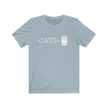 Load image into Gallery viewer, Cats + Coffee Short Sleeve Tee - Petponia
