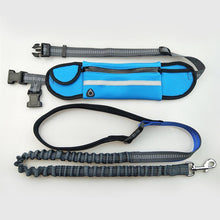 Load image into Gallery viewer, Handsfree Bungee Dog Leash with a Waist Multi-Purpose Bag - Blue
