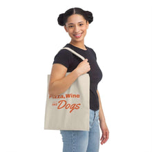 Load image into Gallery viewer, Pizza, Wine &amp; Dogs Tote Bag - Petponia
