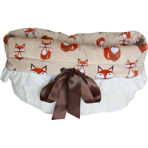 Foxy Reversible Snuggle Bugs Pet Bed, Bag, and Car Seat All-in-One - Petponia