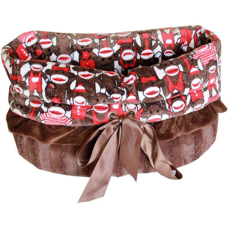 Funky Monkey Reversible Snuggle Bugs Pet Bed, Bag, and Car Seat All-in-One - Petponia