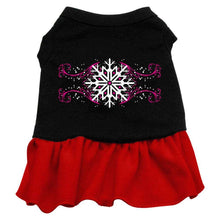 Load image into Gallery viewer, Pink Snowflake Screen Print Dress - Petponia
