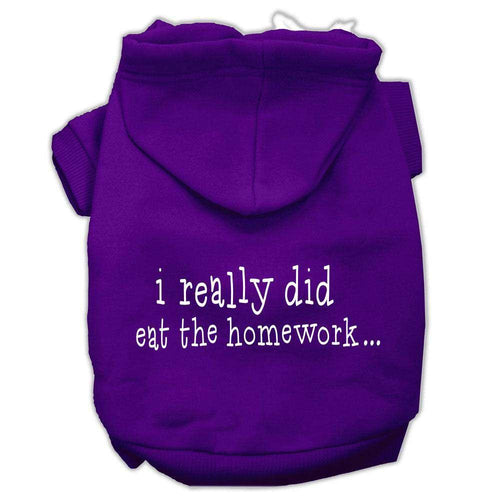 I really did eat the Homework Screen Print Pet Hoodies - Petponia