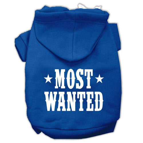 Most Wanted Screen Print Pet Hoodies - Petponia