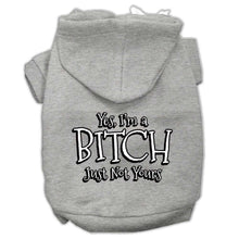 Load image into Gallery viewer, Yes Im a Bitch Just not Yours Screen Print Pet Hoodies - Petponia
