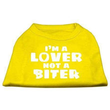 Load image into Gallery viewer, I&#39;m a Lover not a Biter Screen Printed Dog Shirt - Petponia
